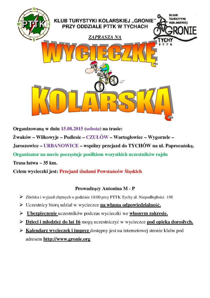 afisz - wycieczka - Łódź, Częstochowa. Opole, Racibórz